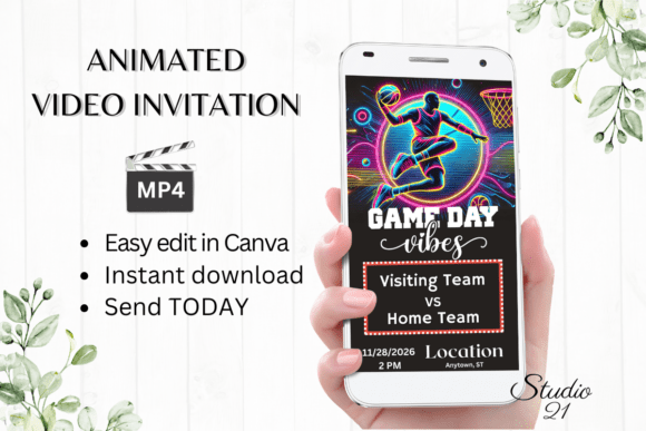 Animated Basketball Game Invitation: A Dynamic Digital Template