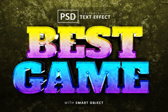 Best Game Text Effect Editable PSD