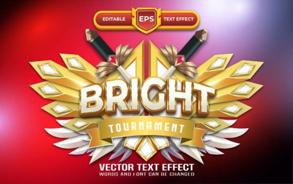 Bright 3d Game Logo with Text Effect