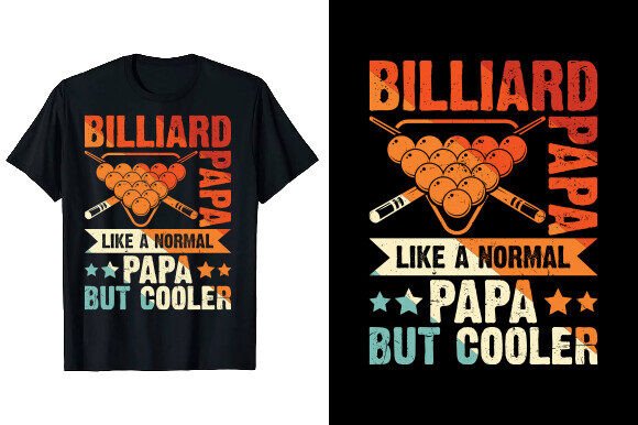 Cool Billiard Board Pool Game T-shirt Design