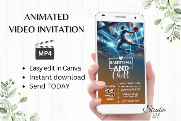Create a Slam Dunk with a Canva Digital Basketball Game Invitation