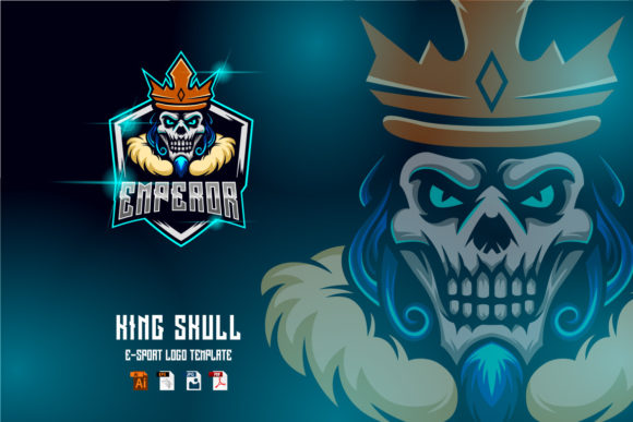 Emperor Skull Game E-Sport Logo Design