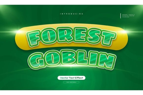 Forest Goblin Text: A Game Style Effect for Bold Designs