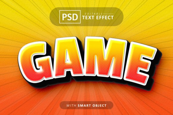 Game Comic Style Text Effect: Dynamic PSD Template