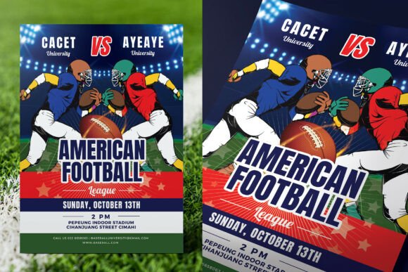 Game Day Design: American Football Game Flyer Template