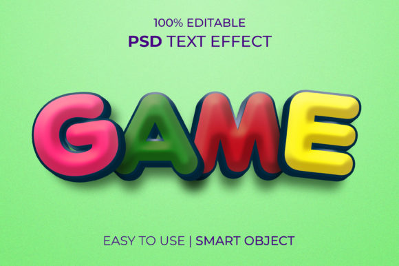 GAME Editable 3D Text Effect for Bold Designs