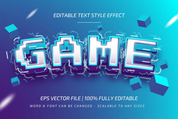 Game Editable Vector Text Style