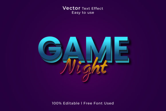 Game Night Editable Text Effect for Bold Designs