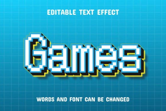Game Pixel 3d Text Effect