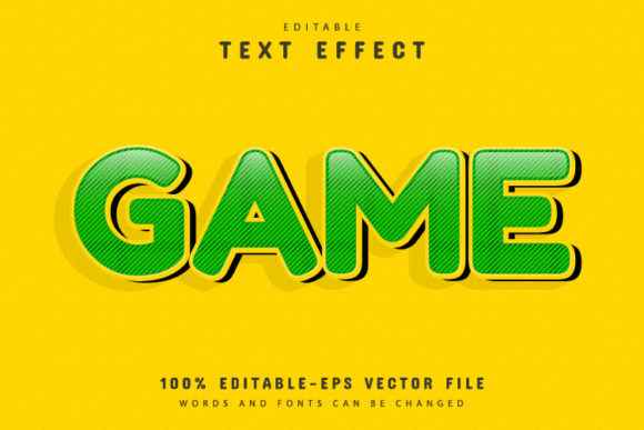 Game Text Effect Editable