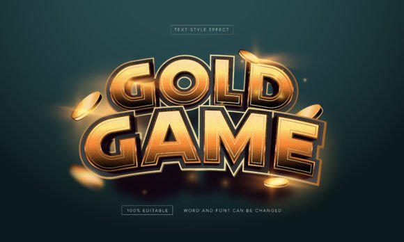 Gold Game Text Style Effect Editable: Elevate Your Designs