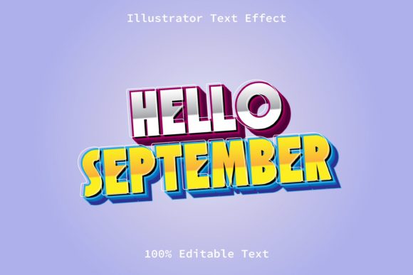 Hello September Modern Game Cartoon: A Dynamic Text Effect