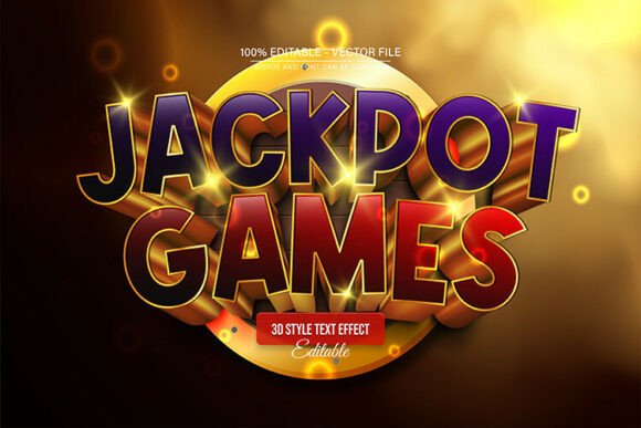 Jackpot Game Gold 3D Text Effect: Stunning Visuals