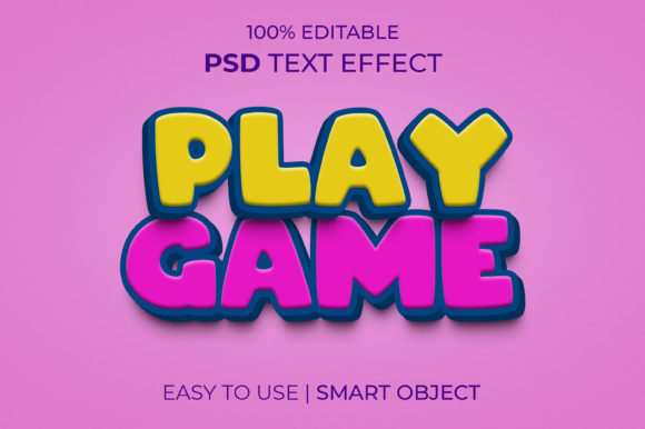 Play Game 3D Text Effect: A Dynamic Template for Designers