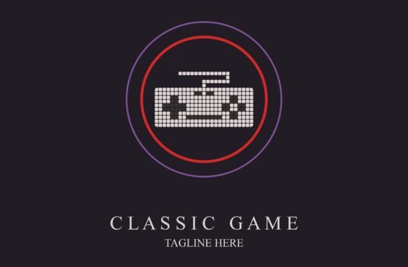 Retro Gaming Charm with Game Stick Controller Vintage Vector