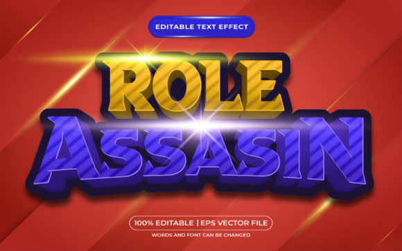Role Assasin Game Editable Text Effect