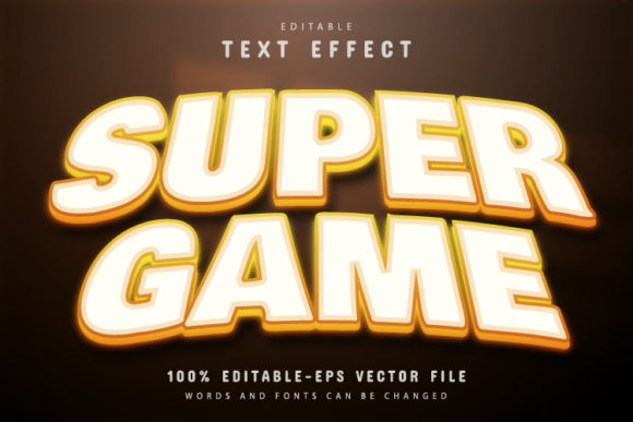 Super Game Text Effect with Gradient