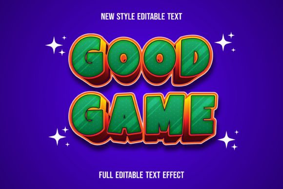 Text Effect-good Game: A Vector Design Asset for Creative Projects