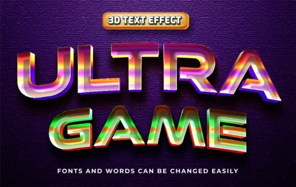 Ultra Game 3D Editable Text Effect Style for Impactful Designs